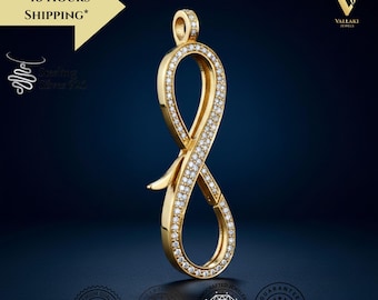 Handmade 14k Gold, Infinity lobster lock Silver Rhodium, Wedding Jewelry 45/10 mm Teachers Day Gift, Gift for Mom, Affordable Gift