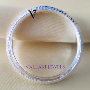 Anti tarnish Daily wear BOLD STYLISH 925Silver Punjabi KADA for Male Biker Kada Bangle 40 grms 70mm full hand Kada Indian Pakistani jewelry