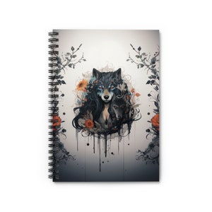 Wolf Spirit Spiral Notebook Ruled Line, Journaling Gift, Bullet Journal, Journaling, Planning, Notepad, Notebook, Planner, Sketch Pad,