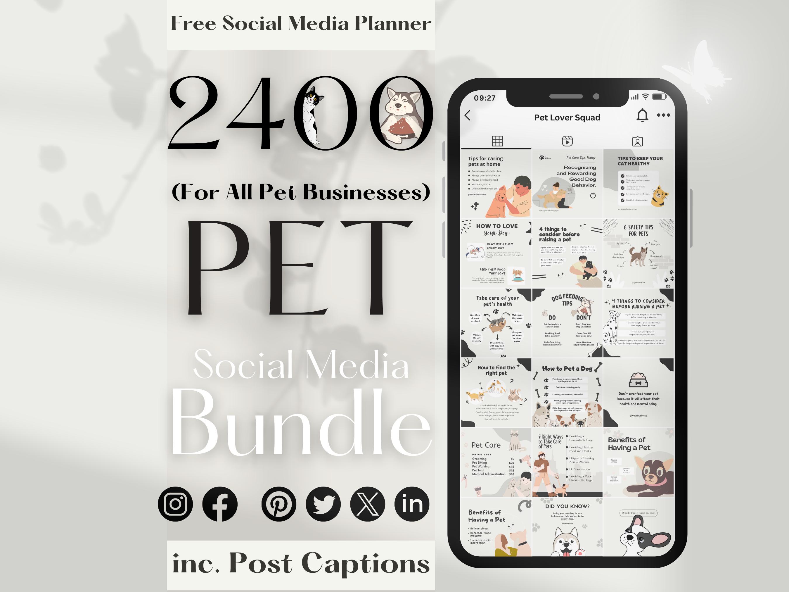 2400 Instagram Bundle for Pet Lover Business, Post Story Carousel, Boho Beige Ivory Luxe Aesthetic, Dog Cat Sitting Grooming Training Coach