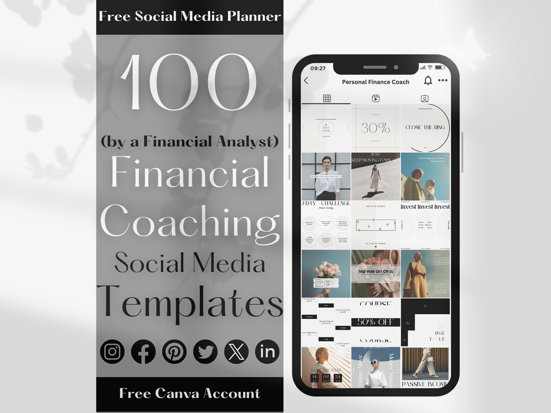 100 Instagram Bundle for Personal Finance Coaching, Post Story Quote ...