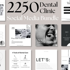2250 Zahnpflege Insta Post Zitat Karussell Luxe Minimalist IG Bearbeitbar Canva Schwarz Weiß Facebook Twitter Dentist Business Marketing Klinik