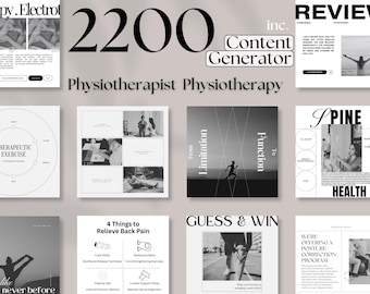 2200 Physiotherapist Physiotherapy Instagram Post Quote Carousel Luxe Minimalist IG Editable Canva White Facebook Twitter Physio Care Clinic