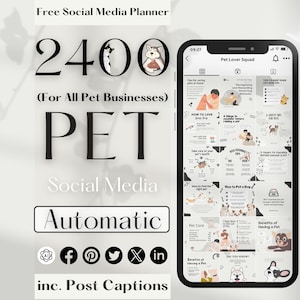 2400 Instagram Bundle for Pet Lover Business, Post Story Carousel, Boho Beige Ivory Luxe Aesthetic, Dog Cat Sitting Grooming Training Coach