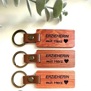 Wooden keychain with engraving