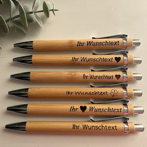 Kugelschreiber mit Gravur aus Holz Kugelschreiber personalisiert l Abschiedsgeschenk Bild 1