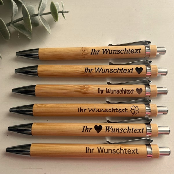 Kugelschreiber mit Gravur aus Holz | Kugelschreiber personalisiert l Abschiedsgeschenk