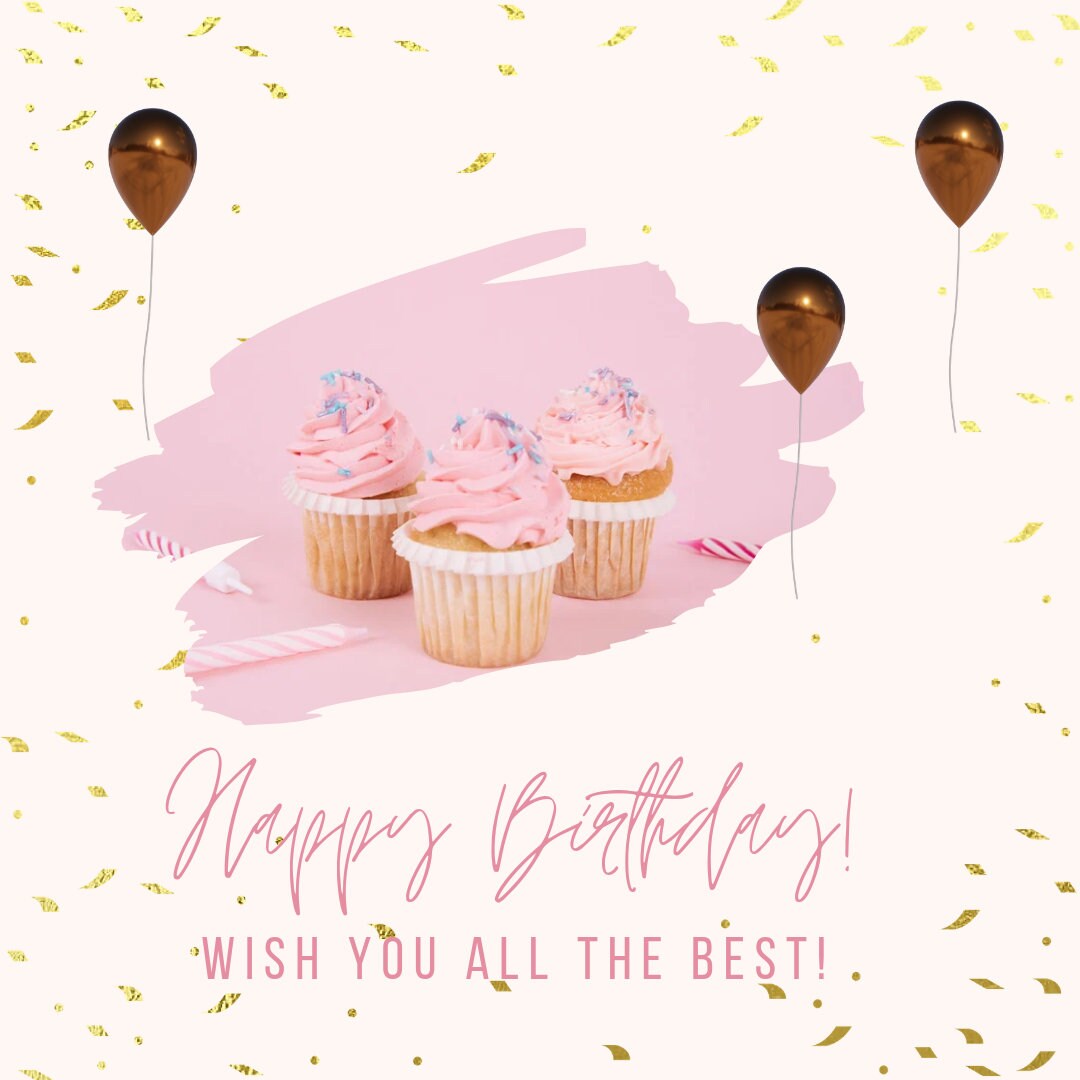 Digital Birthday Card Template Etsy