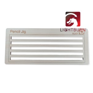 Gabarito de lápis para gravação a laser, arquivo Lightburn para máquinas de gravação a laser de diodo PENCIL JIG