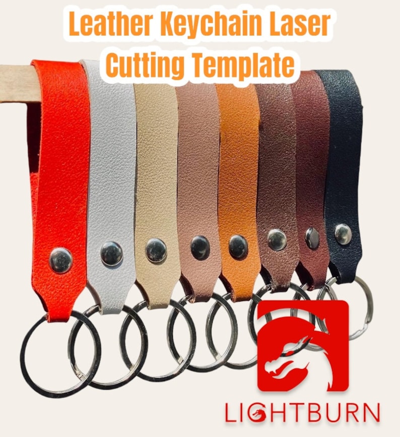 Leather Keychain Template for Laser Cutting With .ai .dxf .svg and Leather Keychain Template for Laser Cutting With .ai .dxf .svg and