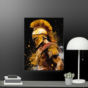 Spartan Warrior Wall Art | Wall Art Print on Canvas