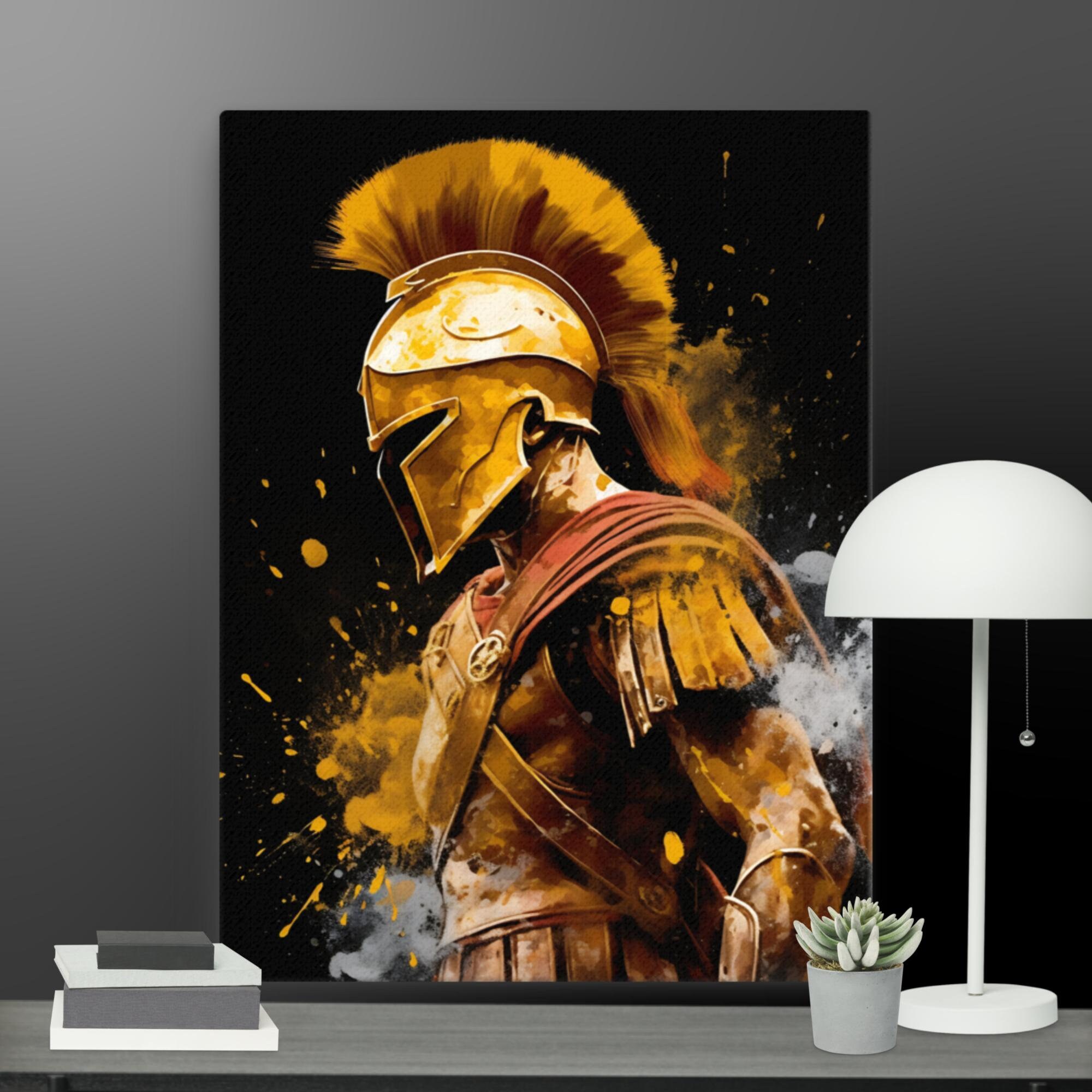 Spartan Warrior Wall Art Wall Art Print on Canvas - Etsy