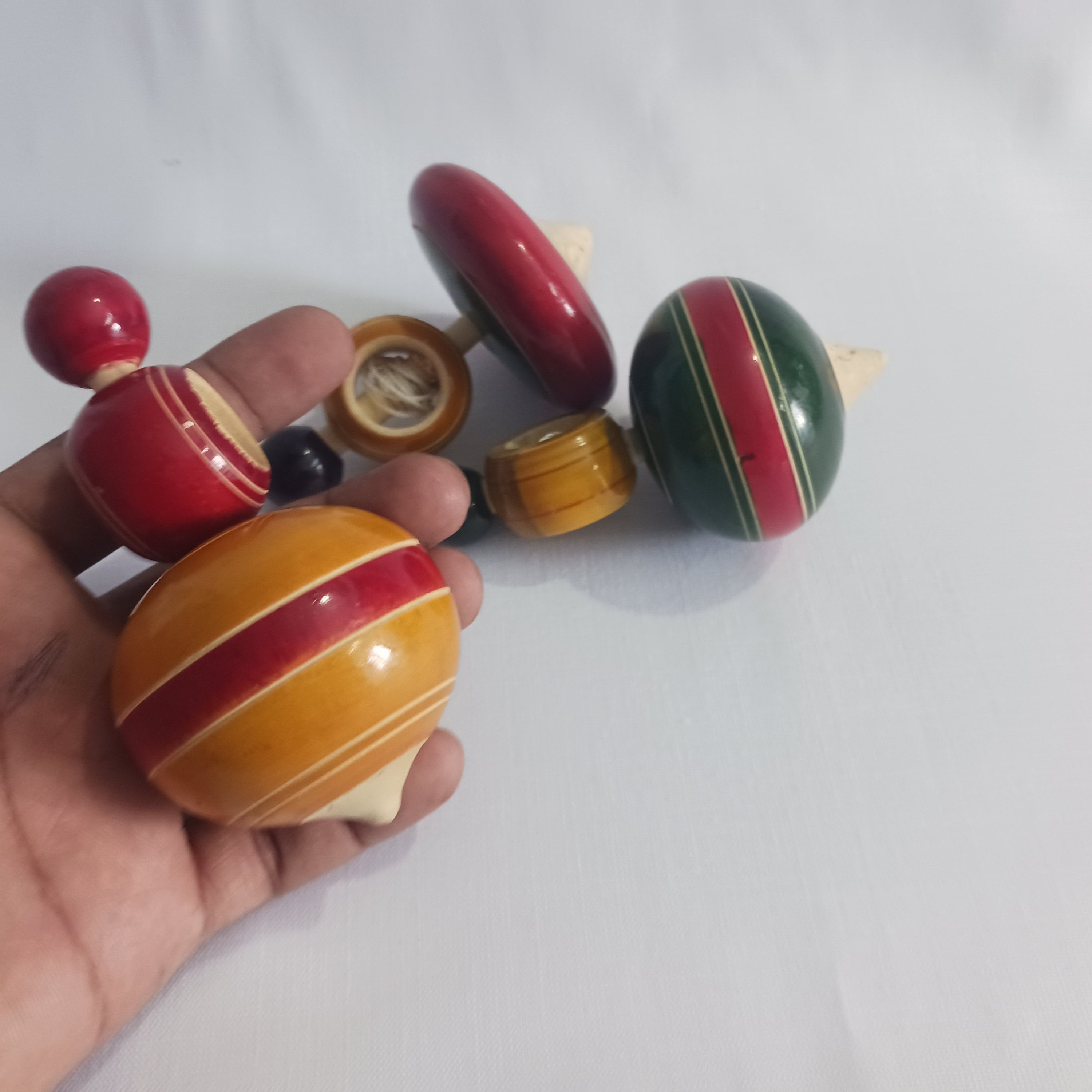 Spinner for Kids Toys /play Toys/ Launcher Toy/ Wooden Toy ( Lattu Toy ...