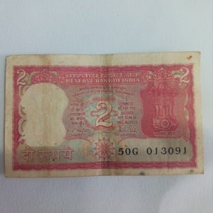 Lot 6 RÓŻNYCH SZT. Lata 1970-80. Indie 2 rupie Tygrys Satelita Stare zabytkowe Oryginalne banknoty UNC Rzadki zestaw