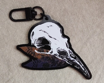 KEYCHAIN ~ Flora & Fauna: Corvid skull