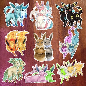 STICKERS ~ Sold in pairs: Eeveelutions