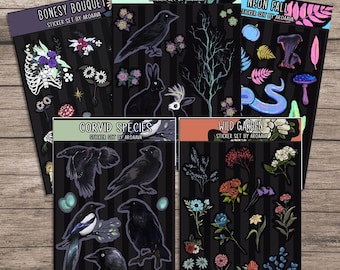 STICKER SHEET ~ Dark themes