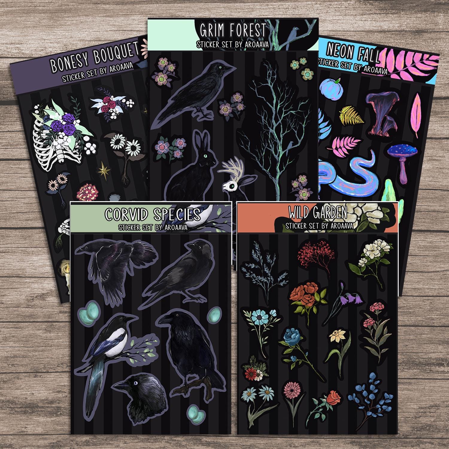 STICKER SHEET ~ Dark Themes - Etsy