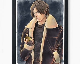 IMPRESIÓN ARTÍSTICA ~ Leon S. Kennedy (y un huevo / huevo dorado)