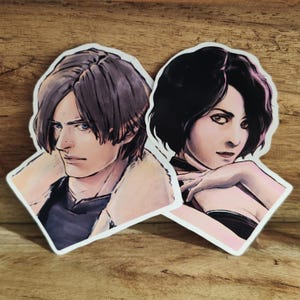 STICKERS ~ Leon and Ada Resident evil 4 remake and other RE series