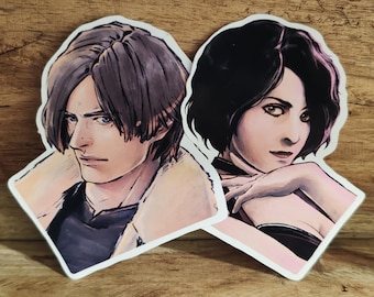 STICKERS ~ Leon and Ada Resident evil 4 remake and other RE series