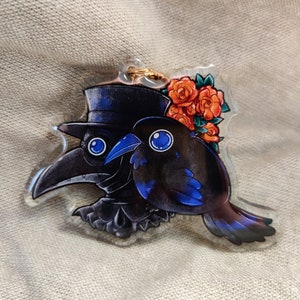 KEYCHAIN ~ Mages&#39; aide: Plague Doctor&#39;s Aide Jackdaw