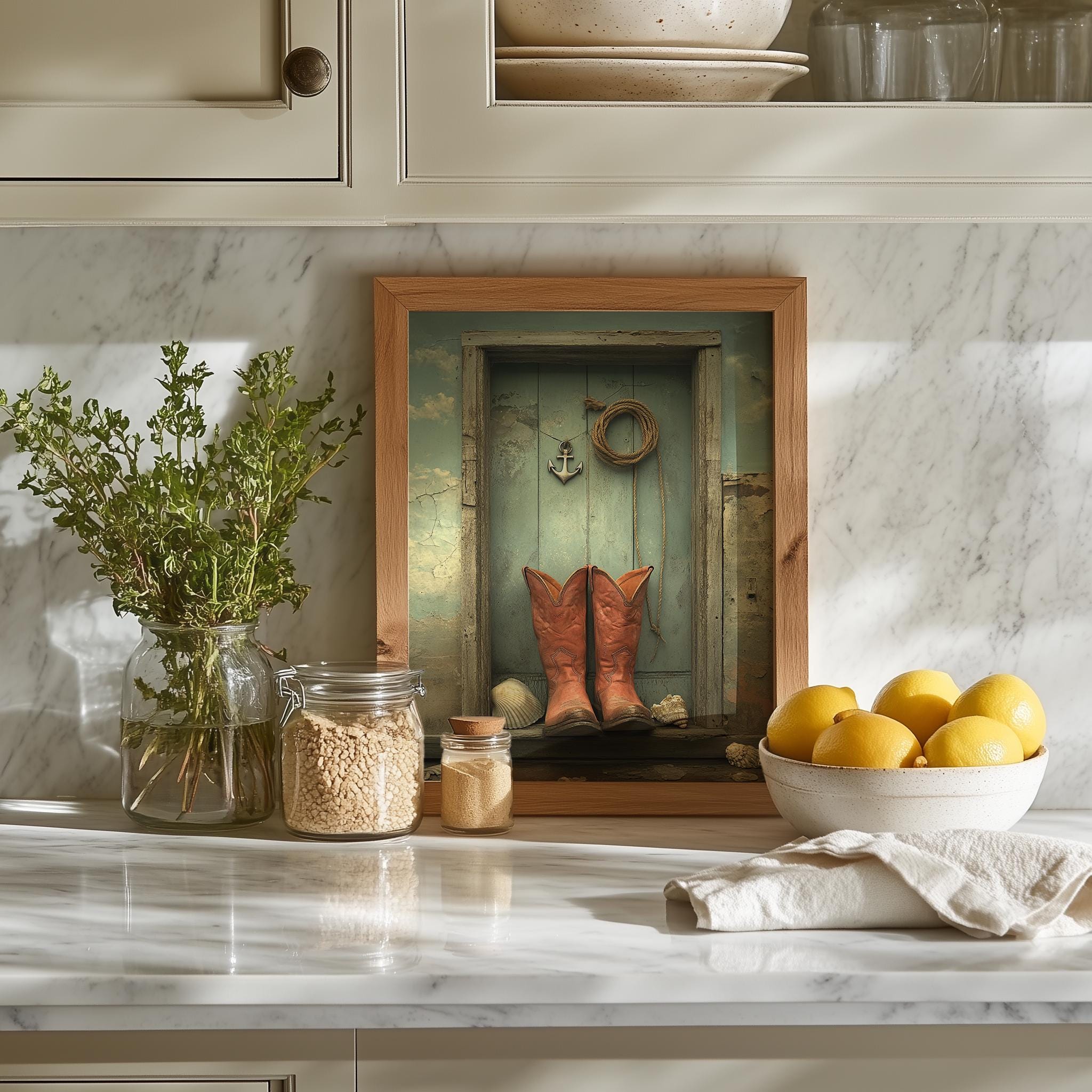 Cottagecore Farmhouse Art Print: Rustic Vintage Home Decor (digital ...