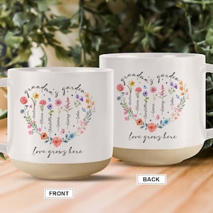 Personalized Grandma&#39;s Garden Mug, Custom Birth Month Flower Mug with Kids Name, Mother&#39;s Day Gift, Gift from Grandkids,Gift for Mom Grandma