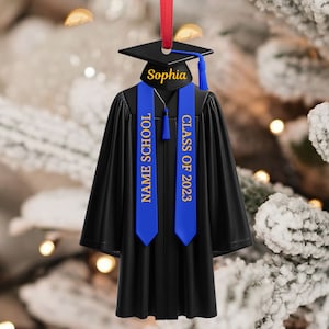 2D Flatten Acrylic Ornament Personalized Graduation Ornament, 2024 College Graduation, Grad Gift, Class Of 2024, High School Graduation Gift