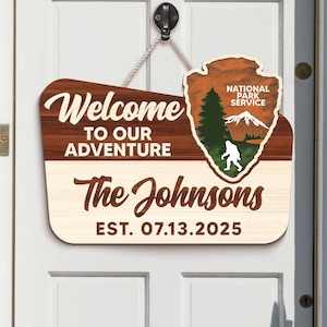 National Park Sign, Camp Wedding, Wedding Sign Personalized, National Park Service Sign, Nature Lover, RV Camping, Hiker Gift, Teacher Sign