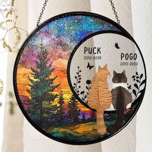 Personalized Loss Of Dog Cat Sympathy Suncatcher, Pet Memorial Gift,Pet Memorial Suncatcher,Loss of Dog Gift,Dog Remembrance Gift,Dog Lovers