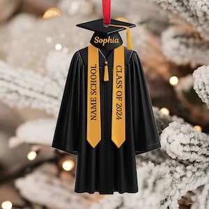 2D Flatten Acrylic Ornament Personalized Graduation Ornament, 2024 College Graduation, Grad Gift, Class Of 2024, High School Graduation Gift