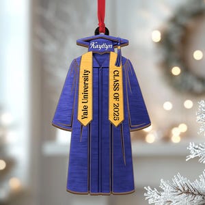Personalized Graduation Wooden Ornament, Custom Class of 2025 Ornament, High School Graduation Gift, College Graduation, New Graduate Gift