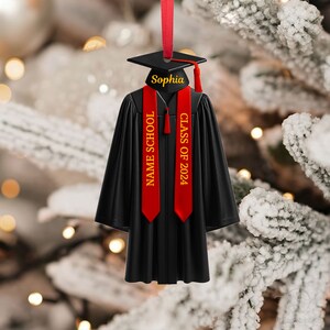 Personalized Graduation Ornament,Grad Gift,2024 College Graduation,School Graduation Ornament Gift,Class Of 2024,High School Graduation Gift