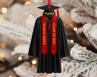 Personalized Graduation Ornament,Grad Gift,2024 College Graduation,School Graduation Ornament Gift,Class Of 2024,High School Graduation Gift
