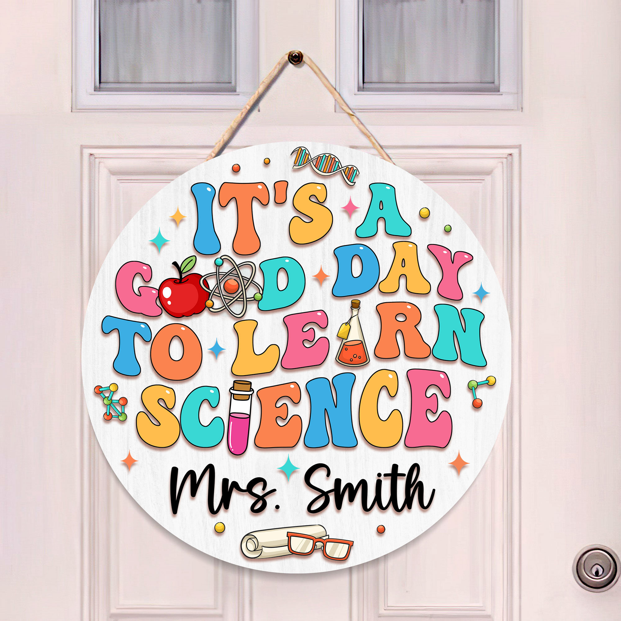 Science Teacher Door Sign, Personalized Teacher Name Sign, Science Lab ...