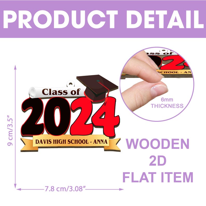 Custom Graduation Christmas Ornament, Class of 2025 Graduation Ornament