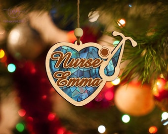 Personalized Nurse Suncatcher Ornament, Nurse Gift, Gift for Nurse, RN Ornament, Nurse Graduation Gift, Nurse Mom Gift, Gift for Mom