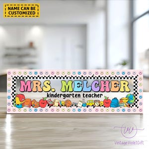 Personalized Teacher Gifts, Custom Teacher Acrylic Block Desk Sign Teacher Desk Name Plate, Teacher Acrylic Plaque, Teacher Appreciation