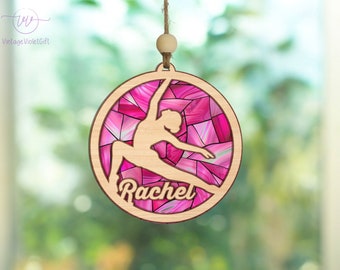 Personalized Dance Suncatcher Ornament, Dance Team Gift, Ballet , Gift For Dance Teacher, Dance Mom Gift, Dance Life, Graduation Gift