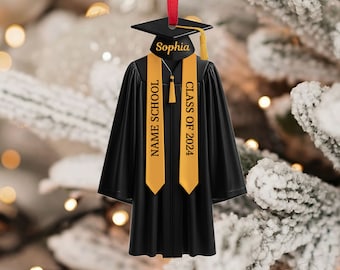 Personalized Graduation Ornament,2024 College Graduation,Grad Gift,School Graduation Ornament Gift,Class Of 2024,High School Graduation Gift