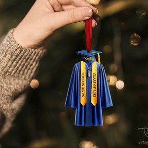 Personalized Graduation Ornament,2024 College Graduation,School Graduation Ornament Gift,Class Of 2024,High School Graduation Gift,Grad Gift image 5