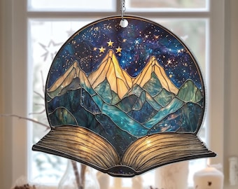Night Court Suncatcher Ornament, Fantasy Book Reader Gift, Night Court Acrylic Window Hanging, Bookshelf Decor, Book Lover Gift,Bookish Gift