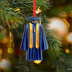 Personalized Graduation Ornament,2024 College Graduation,School Graduation Ornament Gift,Class Of 2024,High School Graduation Gift,Grad Gift image 4