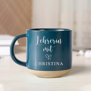 Personalized Teacher Pottery Mug, Appreciation Gift, Thank you Gift, Ceramic Mug, Geschenk Lehrerin, Abschied Geschenk, Mitbringsel