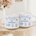 Wedding Gift, Personalized Bridal Ceramic Mug with Names, Date & Location, Married Coffee Cup for Mr and Mrs, Bride and Groom with Pet Mugs