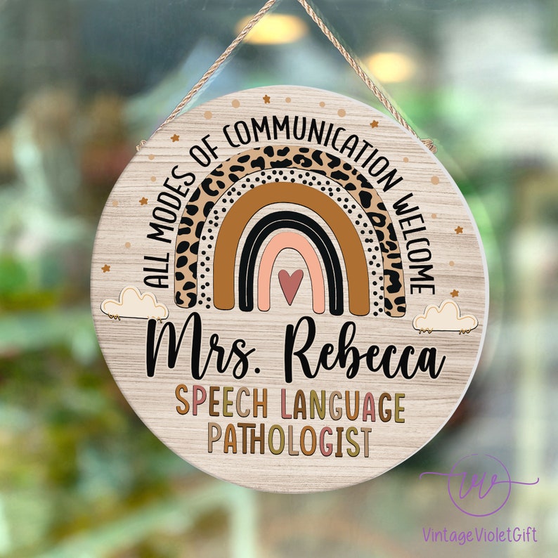 Speech Therapy Door Sign, Speech Teacher Sign, Speech Therapist Gifts ...