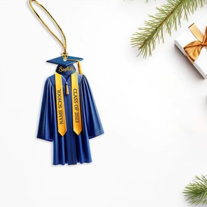 Personalized Graduation Ornament,2024 College Graduation,School Graduation Ornament Gift,Class Of 2024,High School Graduation Gift,Grad Gift image 6