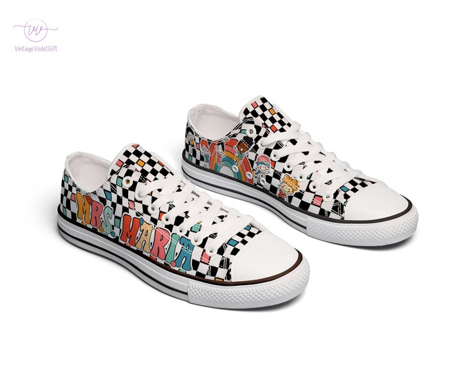 Personalized Teacher Low Top Sneakers - Gift Idea For Teacher's Day/ Birthday/ Friend