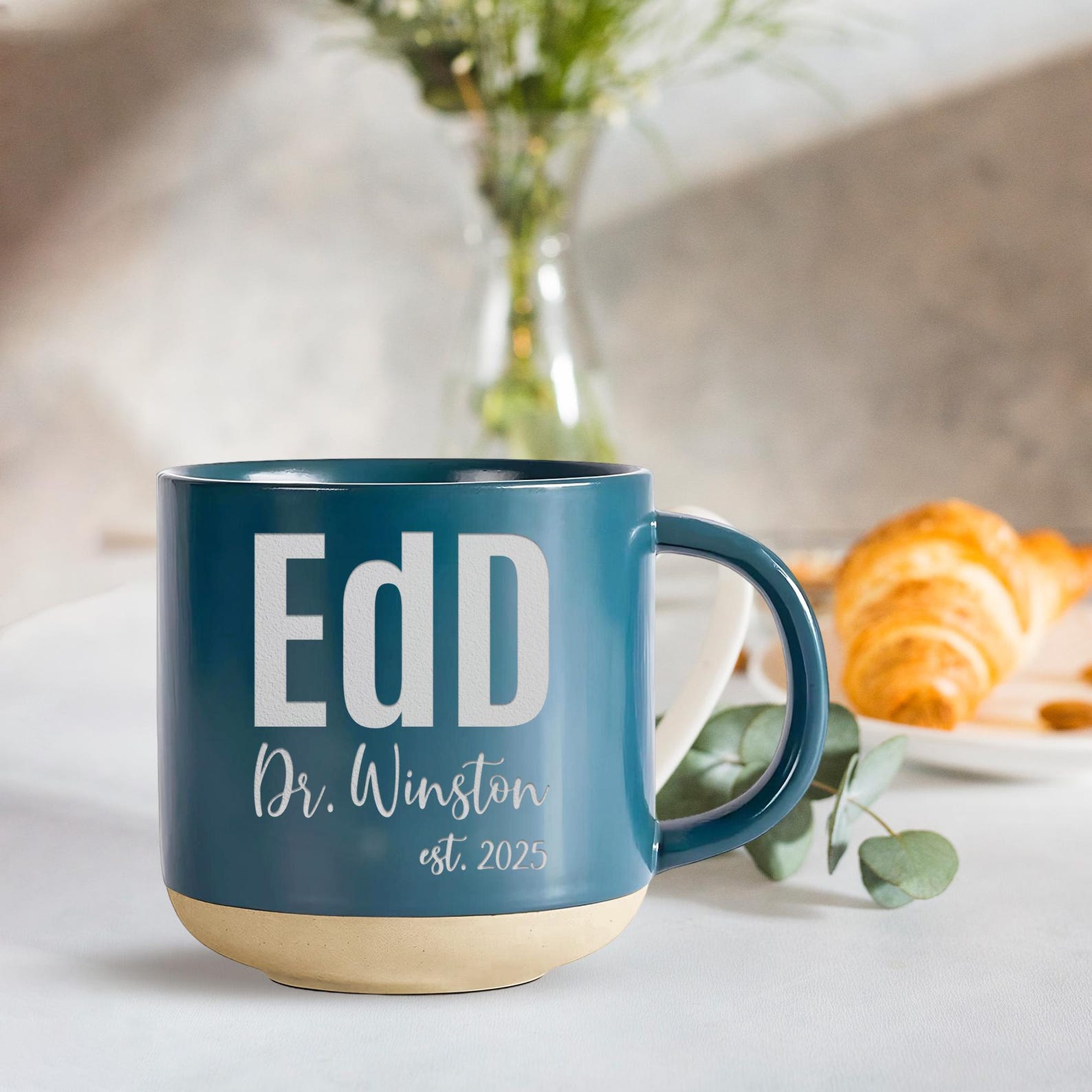 Edd Graduation Pottery Mug, Custom Doctor Gift, Doctorate Graduation ...